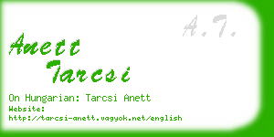 anett tarcsi business card